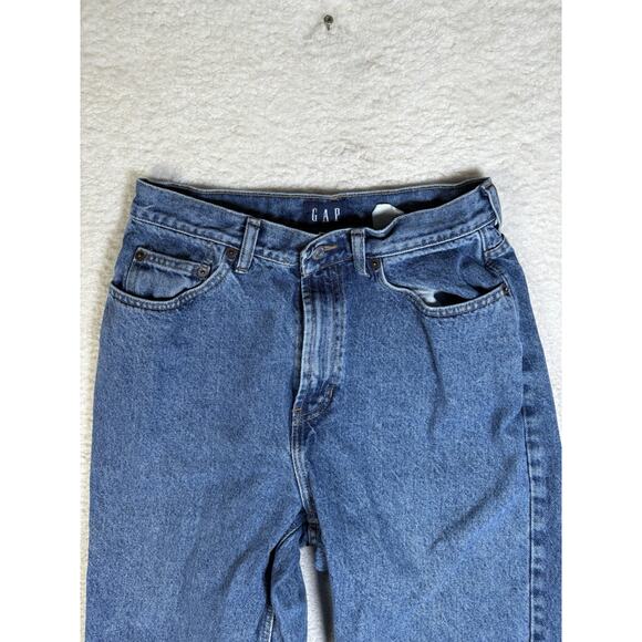 Vintage Gap Mom Jeans Womens 10 28x29 Blue Reverse Fit USA Made High Rise READ - Picture 5 of 12
